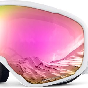 Odoland S2 ski goggles with double lens anti-fog and OTG design