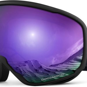 Odoland S2 ski goggles with double lens anti-fog and OTG design